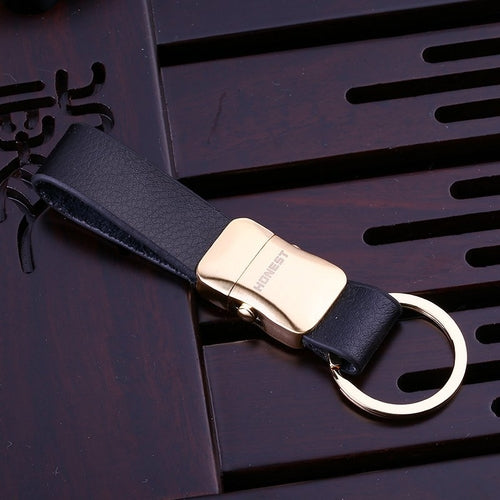 Genuine Leather Belt Keychain
