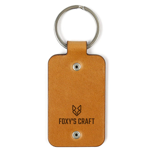 Leather keychain with stainless steel plate – Best mom ever