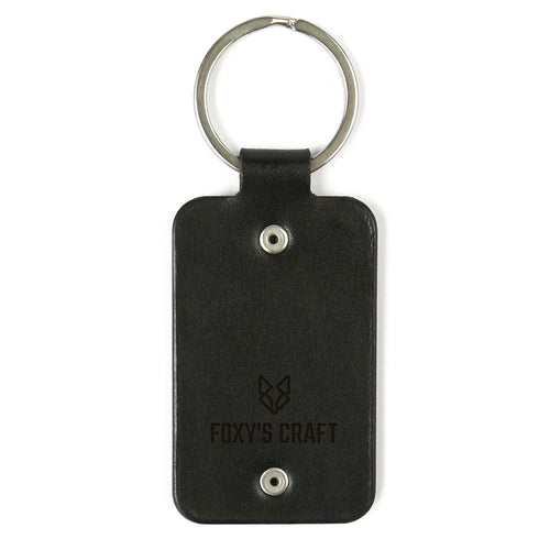 Leather keychain with stainless steel plate – Best mom ever